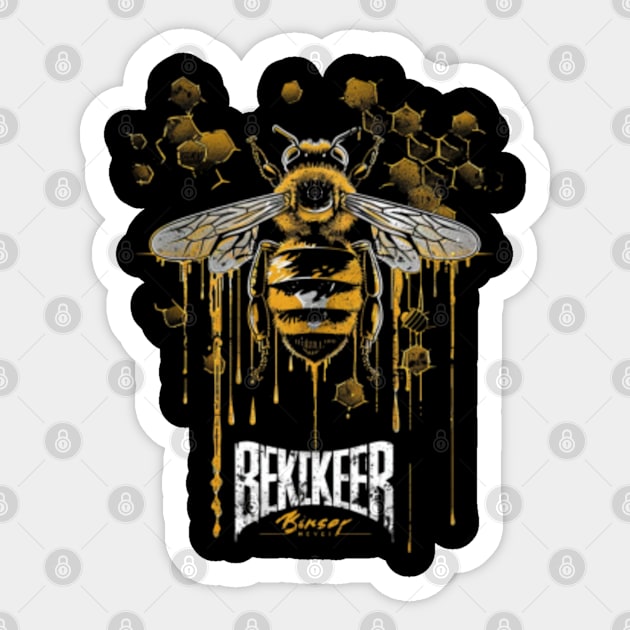 Magnifying Hardworking Bees' Chore Sticker by monkey Animal